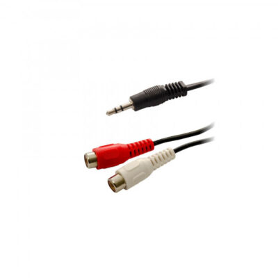 3m Stereo 3.5mm M Plug To 2RCA F Plug Nickel