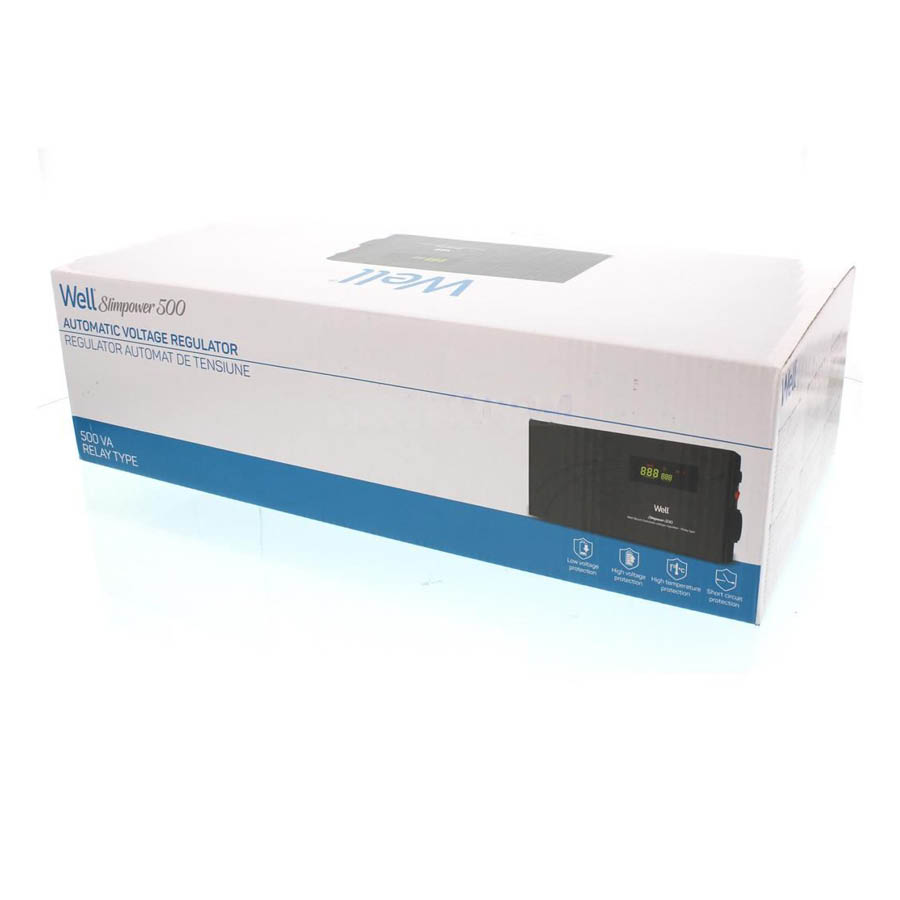 AVR-500VA Well ΨΗΦΙΑΚΟ SlimPower LCD Display Black AVR-REL-SLIMPOWER500-WL - Image 2