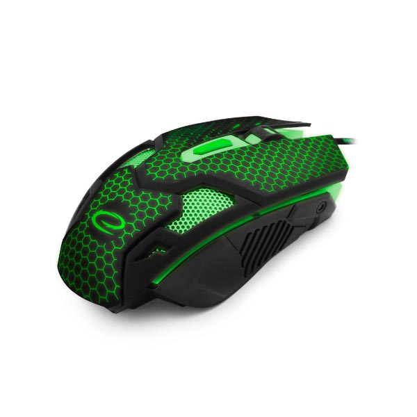 Cobra Gaming mouse ενσύρματο μαύρο/πράσινο 6 Keys 2400dpi EGM207G - Image 4