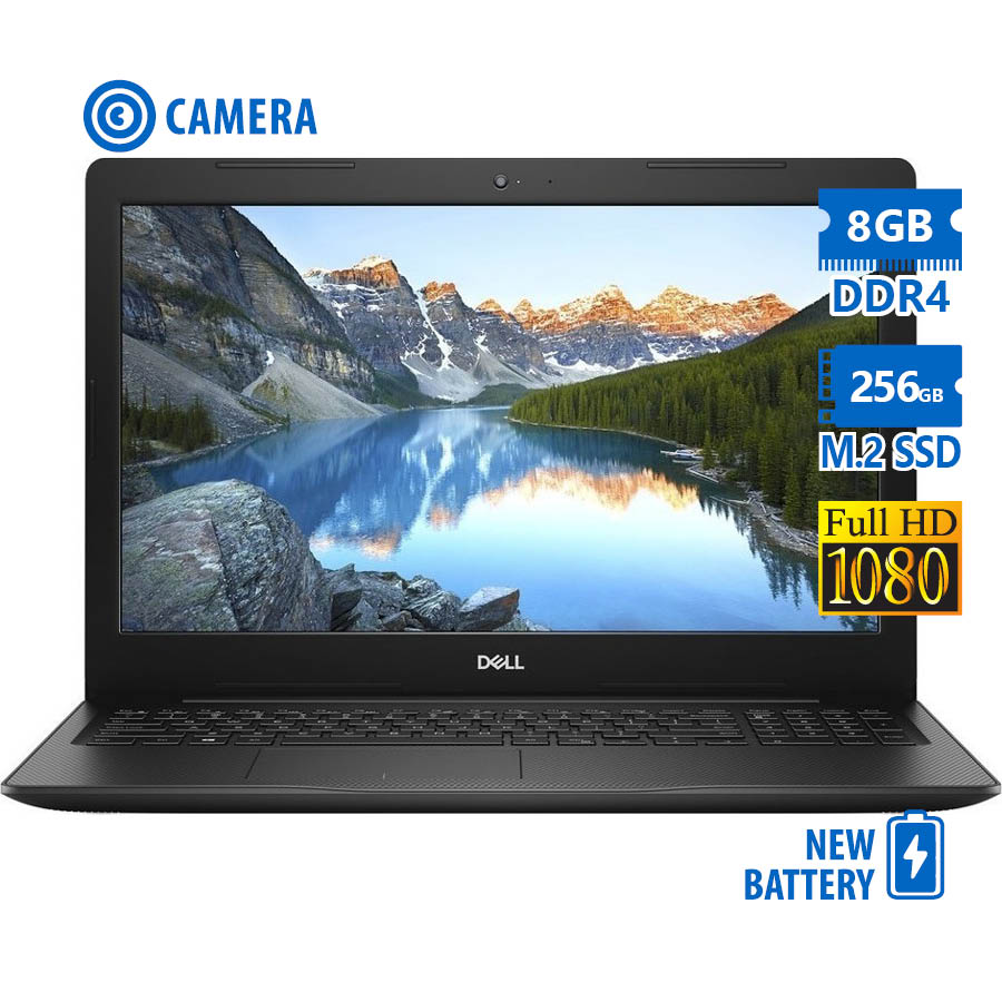 Dell Latitude 3580 i7-7200U/15.6”FHD/8GB DDR4/256GB M.2 SSD/No ODD/Camera/New Battery/Grade A Refurb