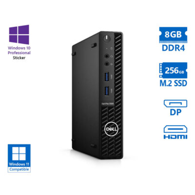 Dell Optiplex 3080 DM i3-10100T/8GB DDR4/256GB M.2 SSD/No ODD/10P Grade A Refurbished PC