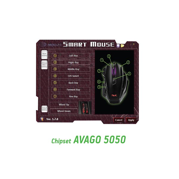Gaming mouse USB 7Keys Προγραμματιζομενο 2750dpi Hvt GM308B - Image 3