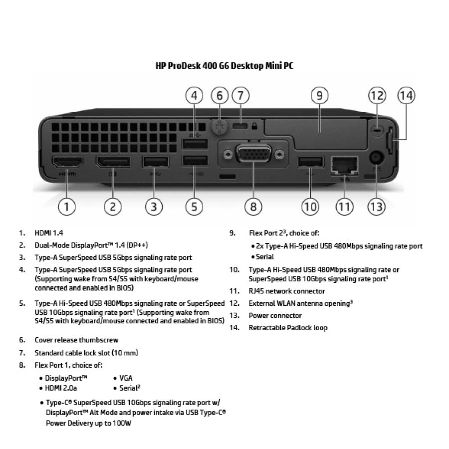 HP ProDesk 400G6 DM i5-10500T/8GB DDR4/256GB M.2 SSD/No ODD/10P Grade A Refurbished PC - Image 3