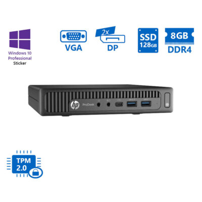 HP ProDesk 600G2 DM i3-7300T/8GB DDR4/128GB SSD/No ODD/10P Grade A Refurbished PC