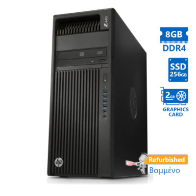 HP Z440 Tower Xeon E5-1620v3(4-Cores)/8GB DDR4/256GB SSD/ATI 2GB/DVD/8P Grade A+ Workstation Refurbi