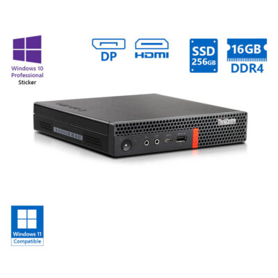 Lenovo ThinkCentre M720q Tiny i7-8700T/16GB DDR4/256GB SSD/No ODD/10P Grade A Refurbished PC