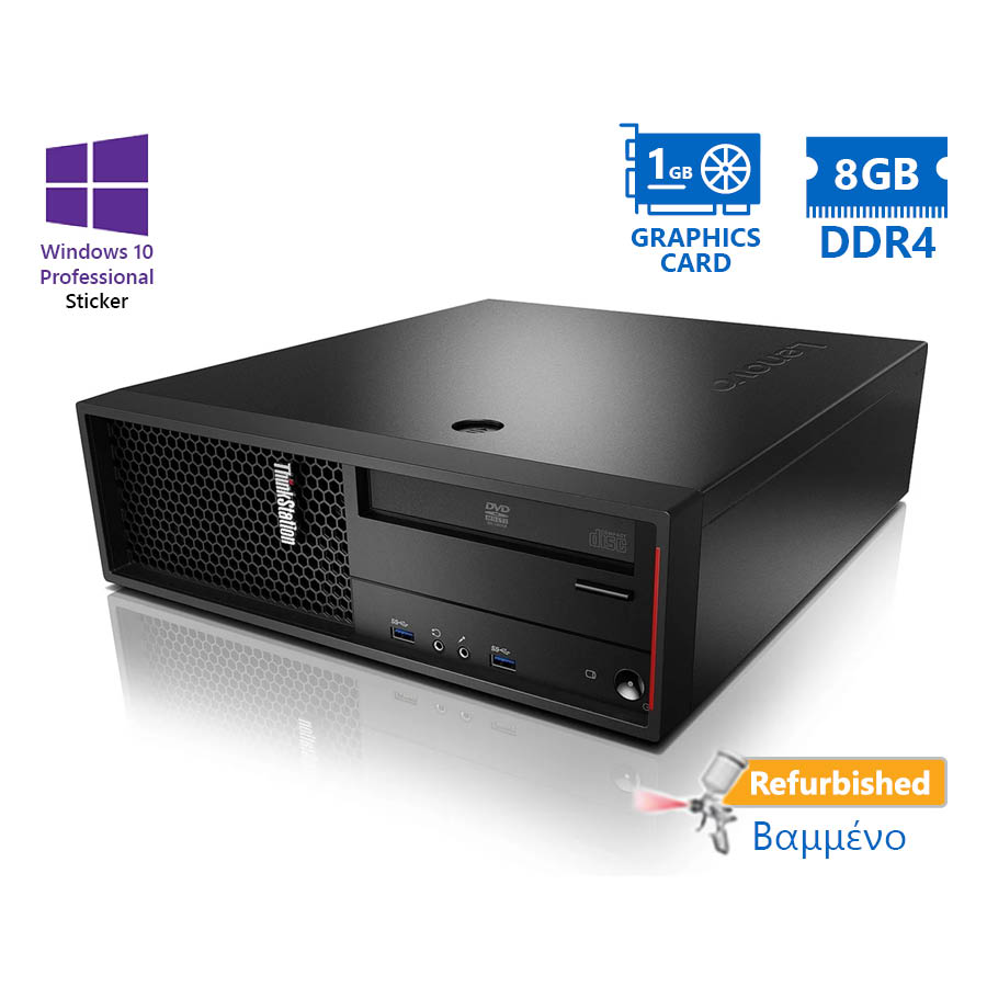 Lenovo ThinkStation P310 SFF Xeon E3-1275v5/8GB DDR4/500GB/DVD/Nvdia 1GB/10P Grade A+ Workstation Re - Image 2