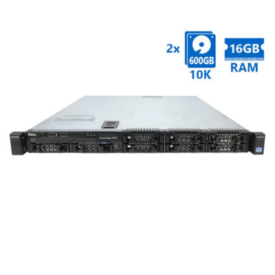 Refurbished Server Dell Poweredge R420 R1U E5-2430(6-cores)/16GB DDR3/2x600GB 10K/8xSFF/1xPSU/No ODD