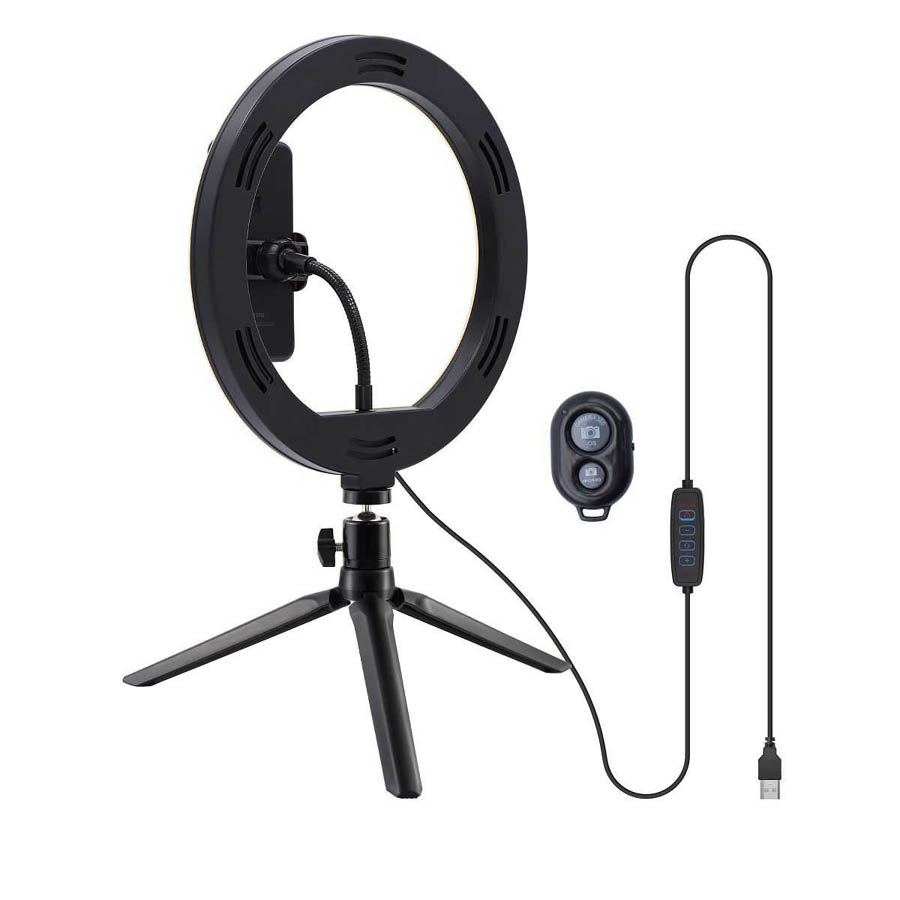 Ring Light LED USB Tripod 25cm with Remote Control Well RING-LIGHT-10-WL - Image 2
