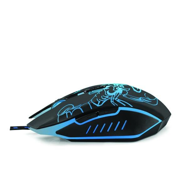 Scorpio Ποντίκι Gaming ενσύρματο μαύρο/μπλε 6 Keys 2400dpi EGM203B - Image 2