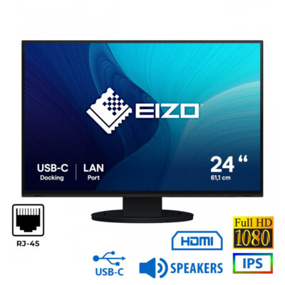 Used (A-) Monitor FlexScan EV2495 IPS LED/Eizo/24``FHD/1920x1200/Wide/Black/w/Sreakers/Grade A-/D-SU