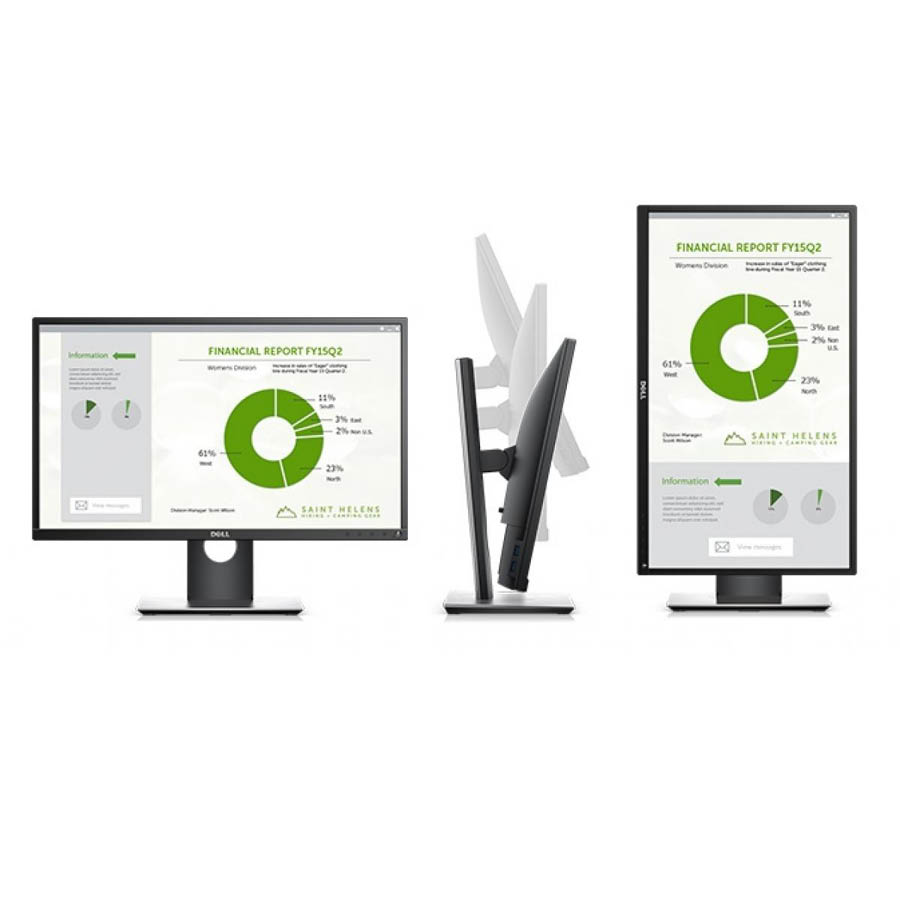 Used Monitor P2419H IPS LED/Dell/24``FHD/1920x1080/Wide/Black/D-SUB & DP & HDMI & USB Hub - Image 4