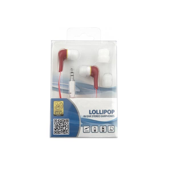Ακουστικό Earphone w/Flat Cable Κόκκινο - Image 2
