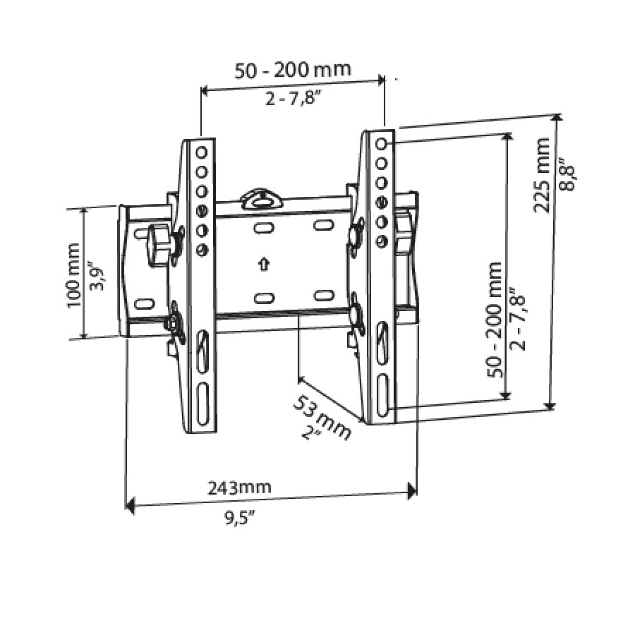 Βάση TV Bravo 15"- 40" Ρυθμιζόμενη Quadro 3 - Image 2