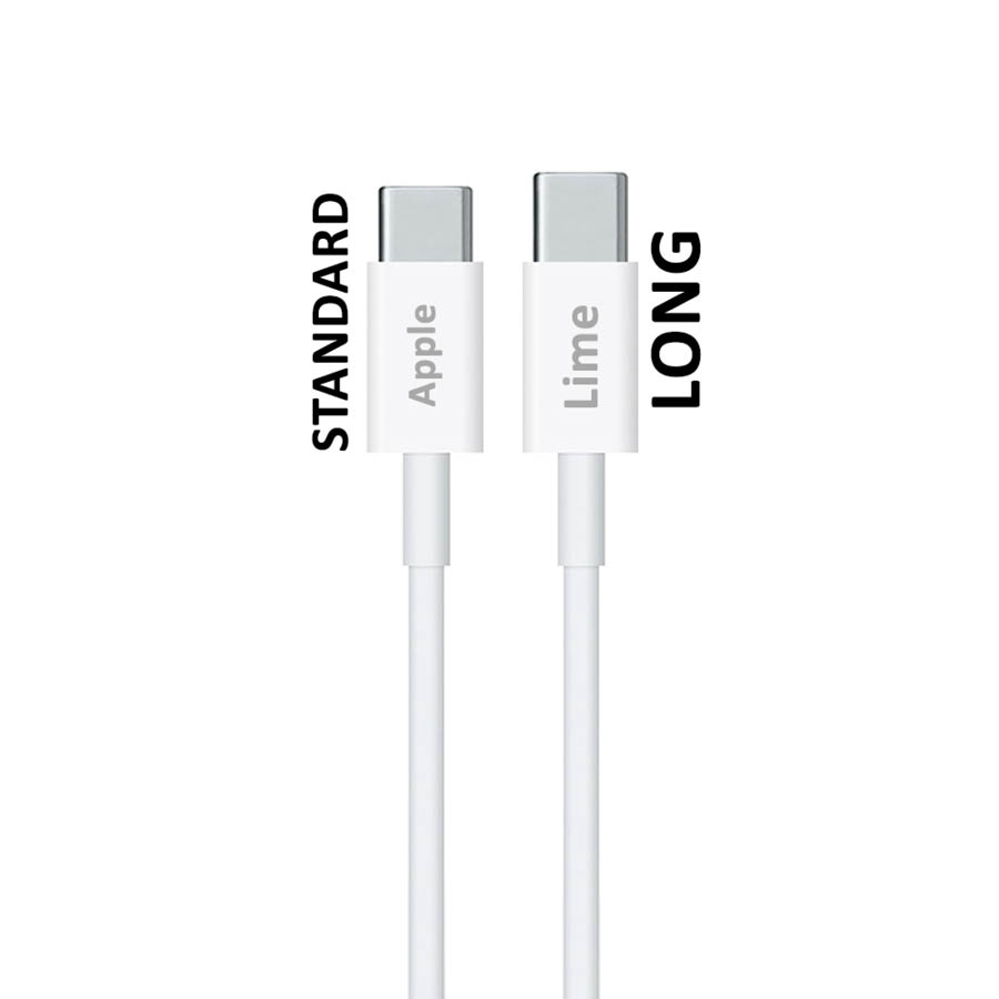 Καλώδιο Type C Long σε USB-C Type C Long 4.0A Φόρτισης - Data 1m Λευκό LCC01 Lime - Image 3