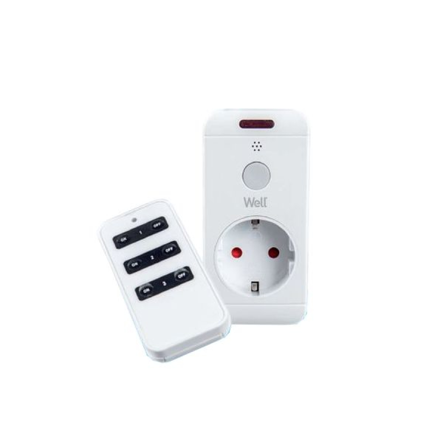 Τηλεχειριζόμενη Πρίζα Well 1 Control + 1 Πριζα ELAD-SH11/RC-WL