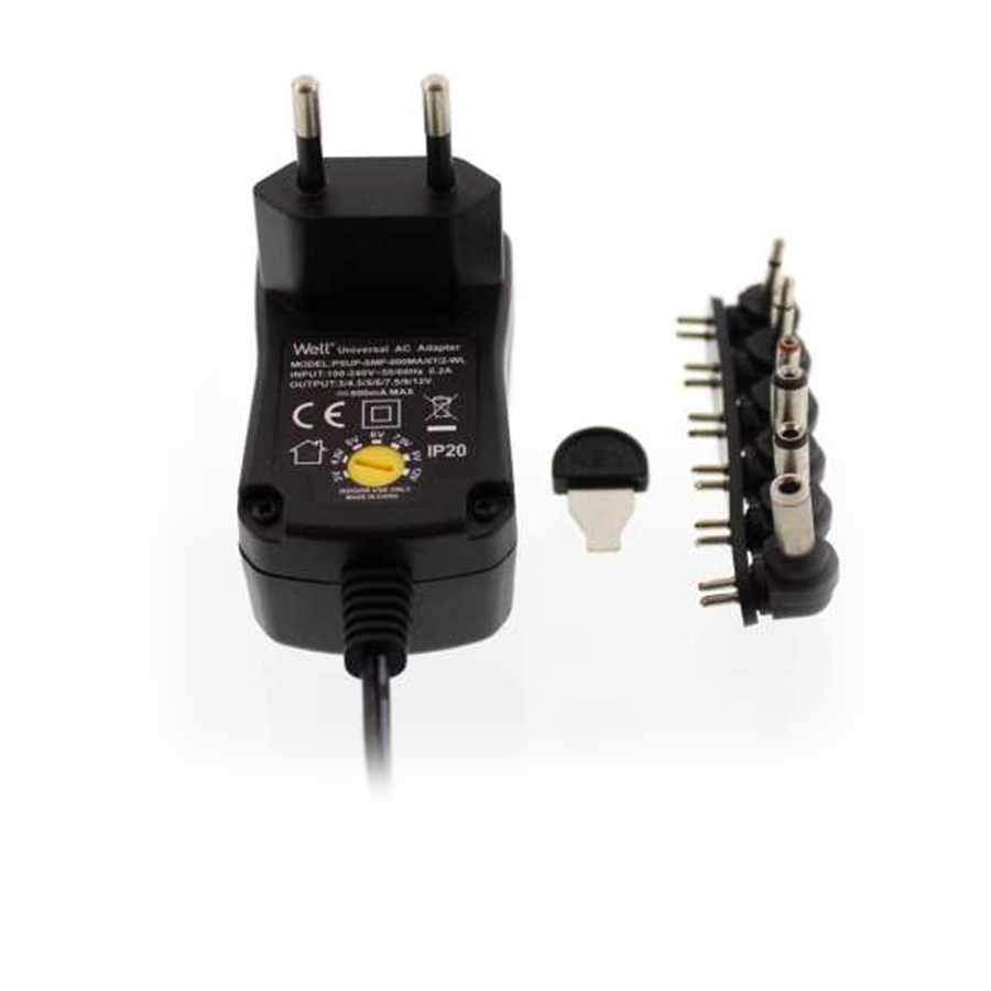 Τροφοδοτικό AC/DC Well PSUP-SMP-600MA/6T/2-WL - Image 3