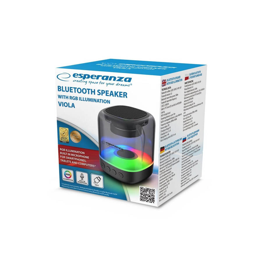 Φορητό Ηχείο Bluetooth Viola RGB EP154 - Image 2