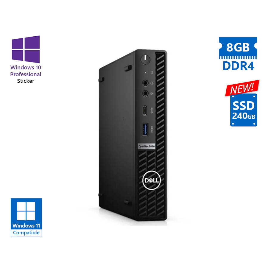 Dell Optiplex 5080 DM i3-10100T/8GB DDR4/240GB SSD New/No ODD/10P Grade A Refurbished PC