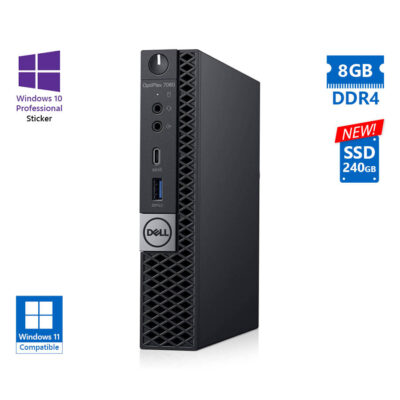 Dell Optiplex 7060 DM i5-8600/8GB DDR4/240GB SSD New/No ODD/10P Grade A Refurbished PC