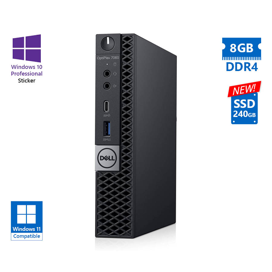 Dell Optiplex 7060 DM i5-8600/8GB DDR4/240GB SSD New/No ODD/10P Grade A Refurbished PC