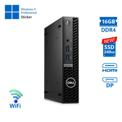 Dell Optiplex Micro 7010 WiFi i5-13500T/16GB DDR4/240GB SSD New/No ODD/11P Grade A Refurbished PC
