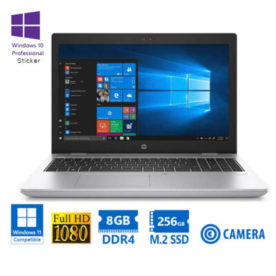 HP ProBook 650 G4 i5-8350U/15.6”FHD/8GB DDR4/256GB M.2 SSD/DVD/Camera/10P Grade A Refurbished Laptop