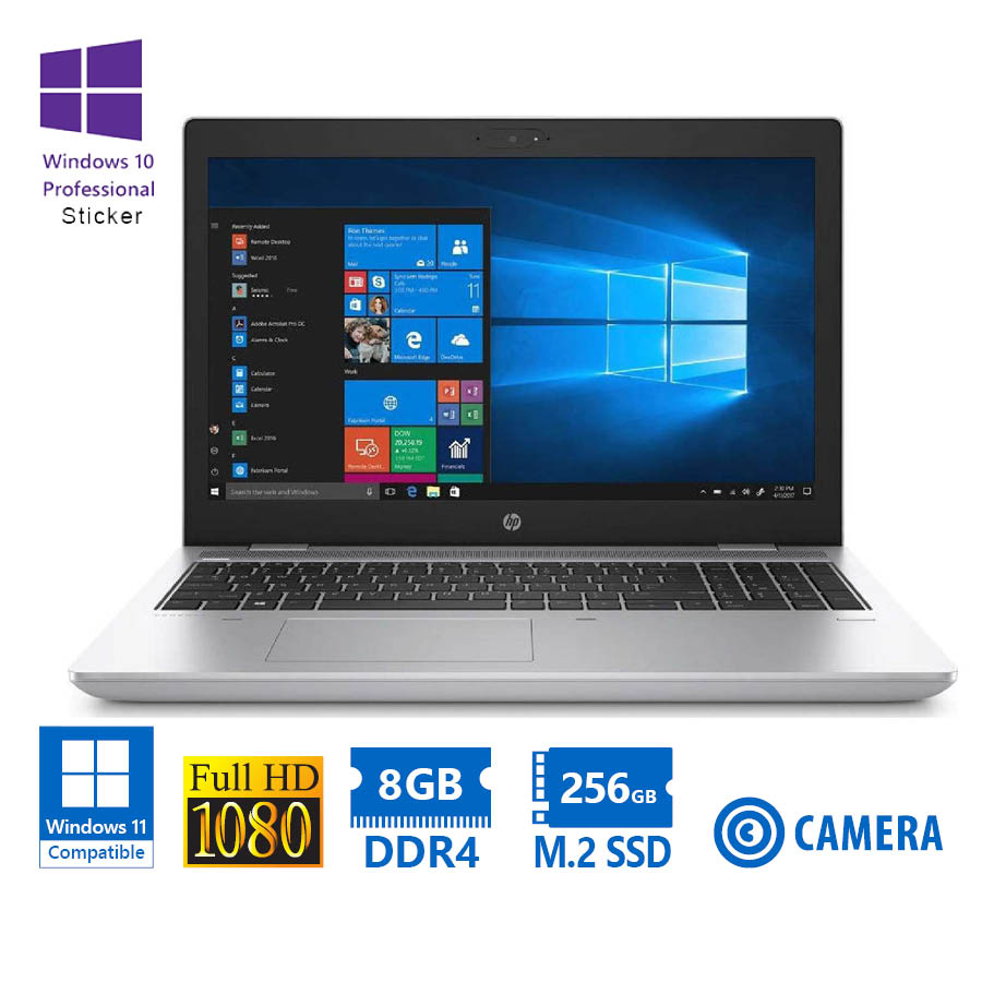 HP ProBook 650 G4 i5-8350U/15.6”FHD/8GB DDR4/256GB M.2 SSD/DVD/Camera/10P Grade A Refurbished Laptop
