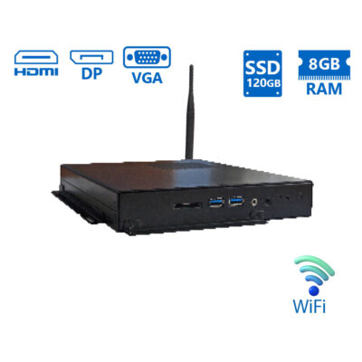 OEM Industrial PC Tiny WiFi i3-6100U/8GB DDR3/120GB SSD/No ODD/7P Grade A Refurbished PC