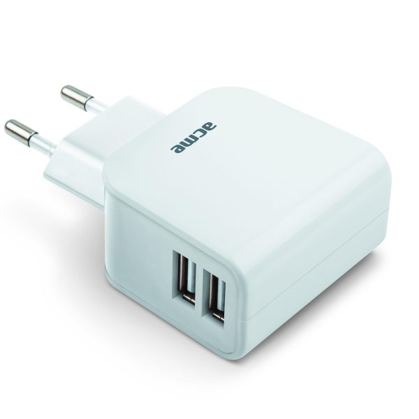 ACME ΦΟΡΤΙΣΤΗΣ ΤΑΞΙΔΙΟΥ 2USB 2.1A ΛΕΥΚΟ 2 ΘΕΣΕΩΝ