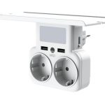 XO WL09 ΠΟΛΥΜΠΡΙΖΟ ΣΟΥΚΟ ΜΕ 2 ΘΕΣΕΙΣ ΚΑΙ 2 ΘΥΡΕΣ USB KAI ΝΥΧΤΕΡΙΝΟ ΦΩΣ