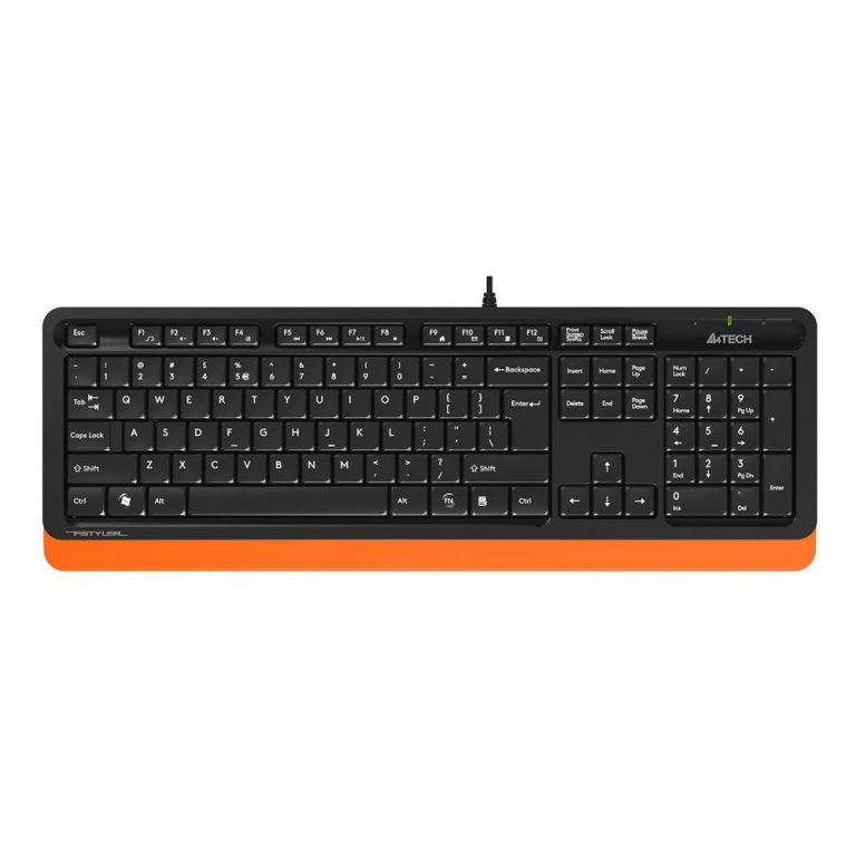 A4TECH ΠΛΗΚΤΡΟΛΟΓΙΟ FK10 ΜΑΥΡΟ/ΠΟΡΤΟΚΑΛΙ
