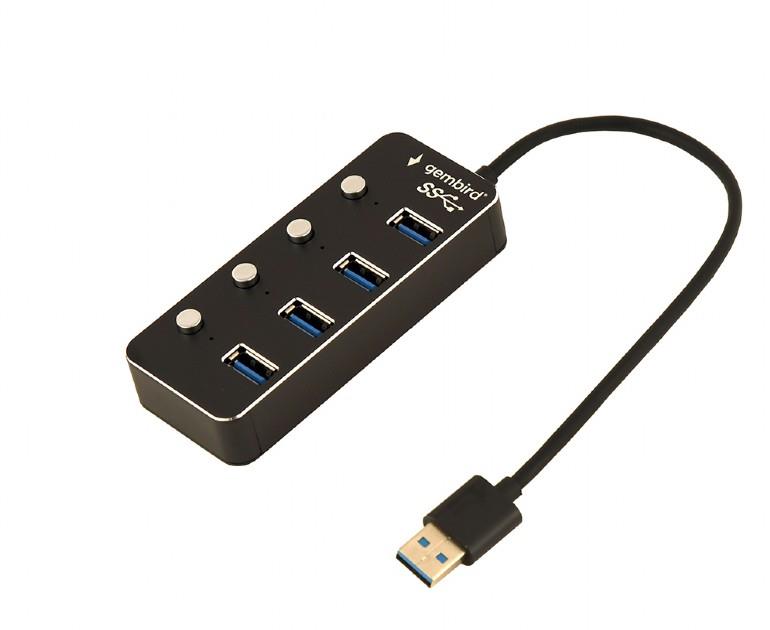GEMBIRD USB HUB 3.1 ΜΕ ΔΙΑΚΟΠΤΕΣ