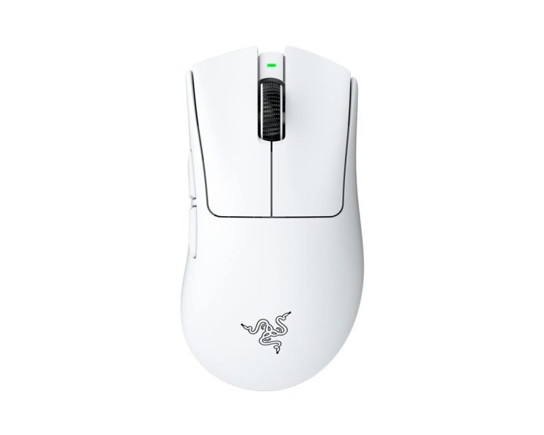 Razer DEATHADDER V4 PRO WHITE - 57g Wireless Gaming Mouse - Ergonomic - 120 Hours Battery - 45K DPI