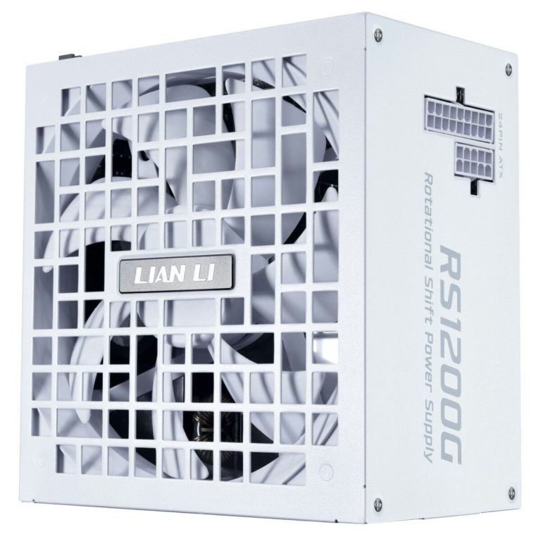 Lian Li RS1200G White - 1200 Watt 80+ Gold PSU - 12V-2x6 Colored Cable - RS Hub - Fully Modular