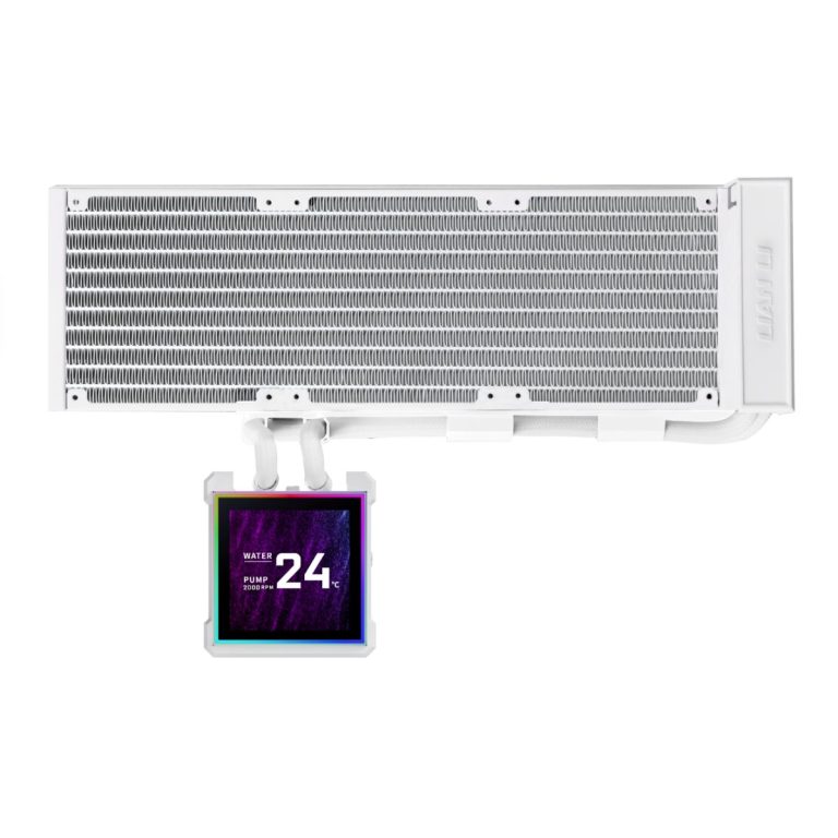 Lian Li Hydroshift II LCD-S 360N White - Fanless AIO CPU Cooler - 3.4" Screen - 1851/1700