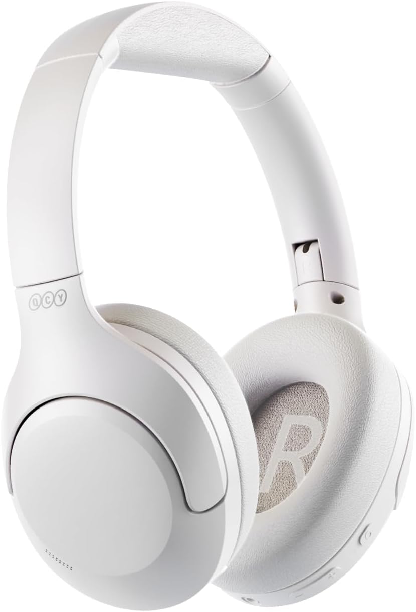 QCY H3 Lite Headset White - ANC Noise Canceling 40mm drivers 68ms latency - 60h battery QCY H3 Lite Headset White - ANC Noise Canceling 40mm drivers 68ms latency - 60h battery
