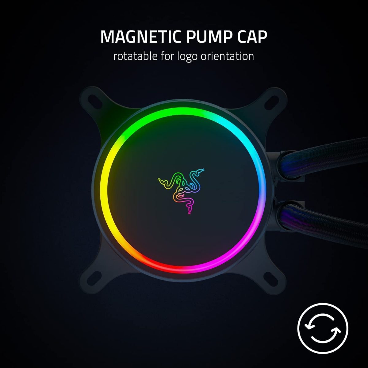 Razer HANBO Chroma RGB AIO Liquid Cooler - Powerful aRGB Silent PWM Fans - 360MM - Image 4