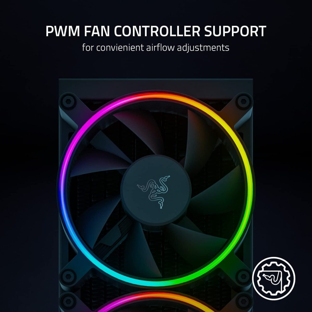 Razer HANBO Chroma RGB AIO Liquid Cooler - Powerful aRGB Silent PWM Fans - 360MM - Image 5