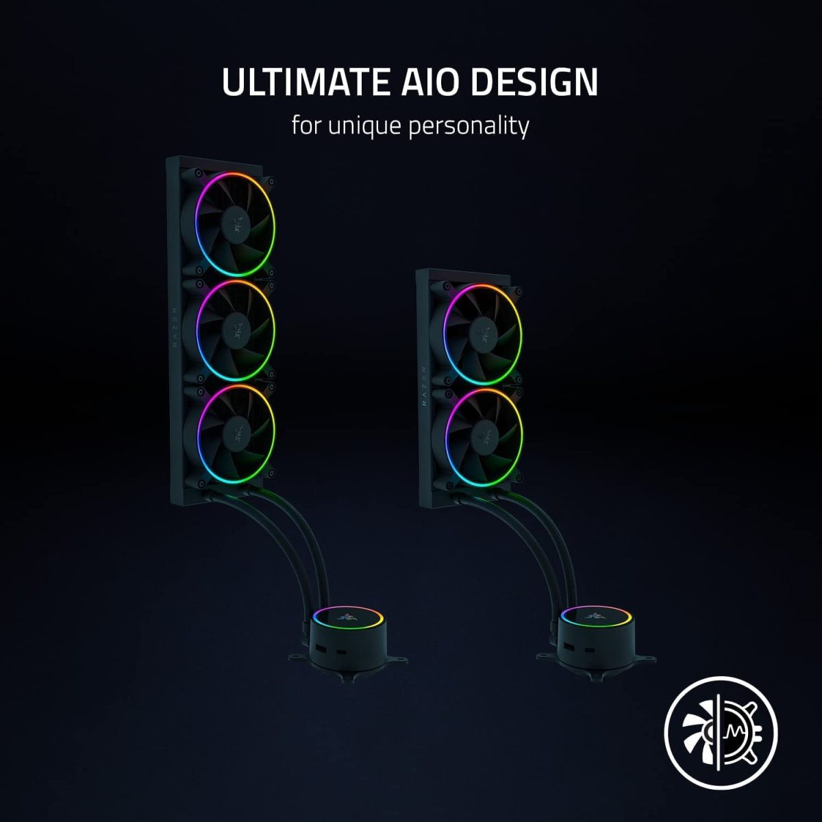Razer HANBO Chroma RGB AIO Liquid Cooler - Powerful aRGB Silent PWM Fans - 360MM - Image 6