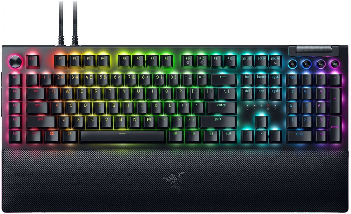 Razer BLACKWIDOW V4 PRO - Gaming Mechanical RGB Keyboard - Yellow Silent Switches - Macros Razer BLACKWIDOW V4 PRO - Gaming Mechanical RGB Keyboard - Yellow Silent Switches - Macros
