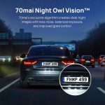 70mai A200-1 Front & Rear Dash Cam w. Screen, Set with RC11 Rearview Camera, 1080P 60FPS 130FOV 500m - Image 6