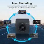 70mai A400-1 Dash Cam Grey w. Screen set w. Rearview cam RC09 - 1440P, 145FOV, 500mAh Car Camera - Image 5