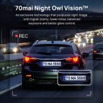 70mai A400-1 Dash Cam Grey w. Screen set w. Rearview cam RC09 - 1440P, 145FOV, 500mAh Car Camera - Image 6