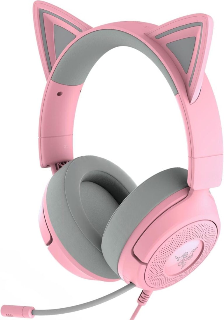 Kraken Kitty V3 X Quartz - Gaming Headset - Kitty Ears - 7.1 Surround - PC/PS5/Xbox/Switch 2 - 3.5mm