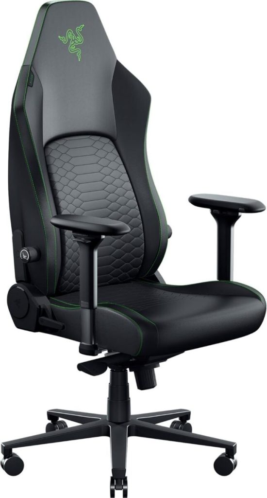 Razer Iskur V2 NewGen Black - Lumbar Support - Leather with CoolTouch - Steel Frame - 136 kg