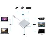 Adaptor USB Type-C 3 in 1/USB 3.0/HDMI/Type-C 3W1 - Image 4