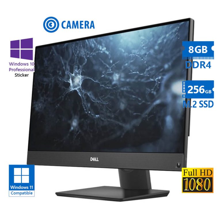 Dell (A-) OptiPlex 7480 AIO w/Monitor 24”FHD i5-10500/8GB DDR4/256GB M.2 SSD/No ODD/Webcam/10P Grade