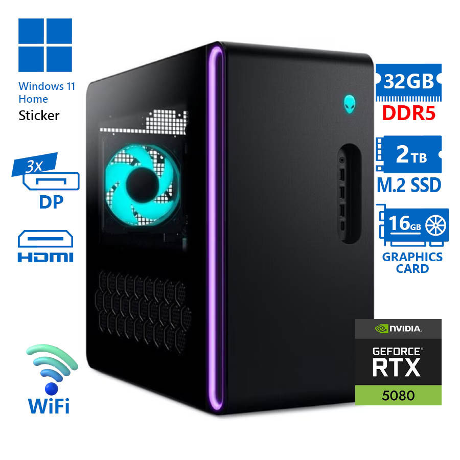 Dell Gaming AlienWare Aurora ACT1250 WiFi Tower Ultra 7 265KF/32GB DDR5/2TB M.2 SSD/Nvidia Geforce R Dell Gaming AlienWare Aurora ACT1250 WiFi Tower Ultra 7 265KF/32GB DDR5/2TB M.2 SSD/Nvidia Geforce R