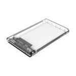 Enclosure USB 3.0 HDD 2.5SATA Transparent